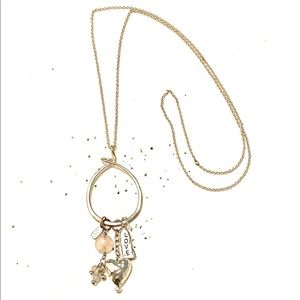 J JILL silver Rose Quartz Necklace
